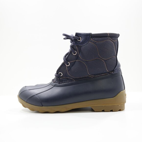 Sperry Other - Sperry Port Blue Quilted Nylon & Rubber Duck Rain Boots - Girls' 3